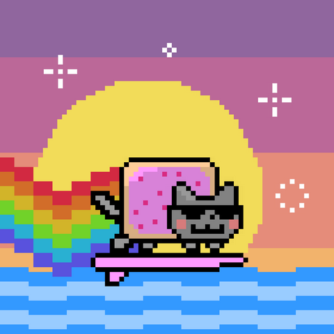 Surfing Nyan Cat