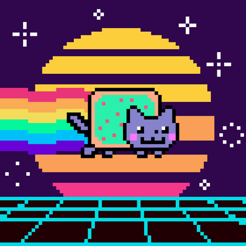 Vaporwave Nyan Cat
