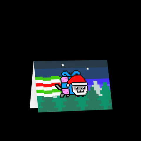 Santa Nyan Cat Greeting card