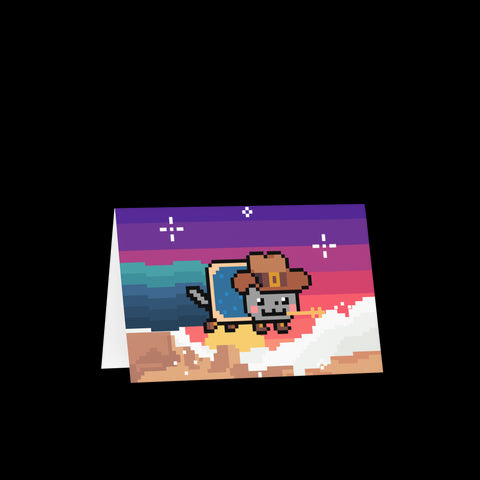 Cowboy Nyan Cat  Greeting card