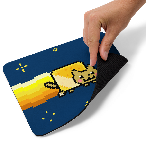 Golden Nyan Cat Mouse pad