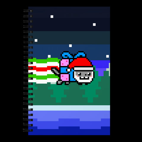 Santa Nyan Spiral notebook
