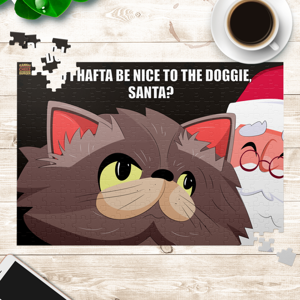 Do I Hafta Be Nice To The Doggie, Santa? Puzzle