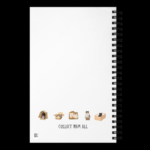Overflow Cat-In-A-Box Spiral notebook