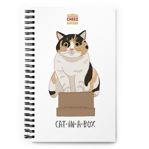 Overflow Cat-In-A-Box Spiral notebook