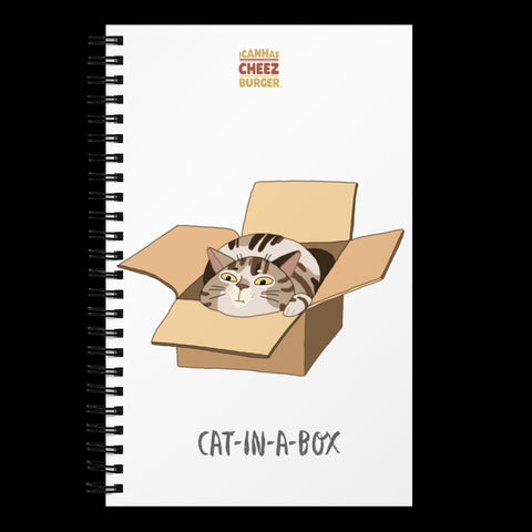 Hiding Cat-In-A-Box Spiral notebook